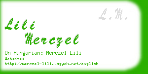 lili merczel business card